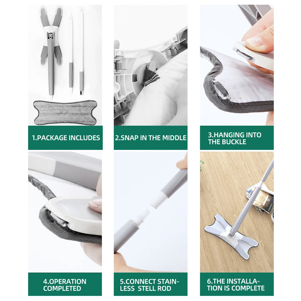 Microfiber 360° Swivel Flat Mop