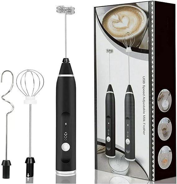 Electric Milk Frother with Dual Whisks