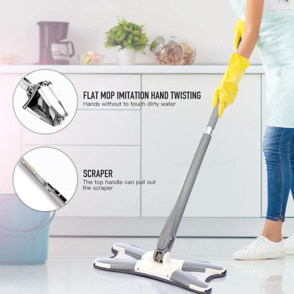 Microfiber 360° Swivel Flat Mop